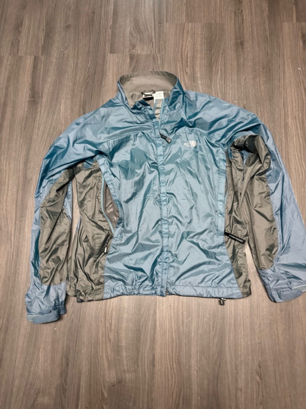 The North Face Women's Spring Jacket in Light Blue and Gray
